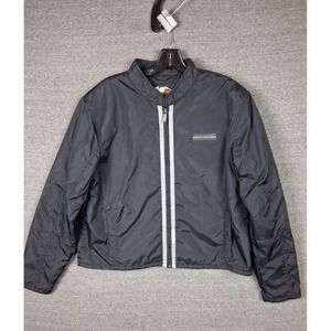 Harley Davidson Jacket Womens Large Black Reflective Riding Motorcycle Nylon‎